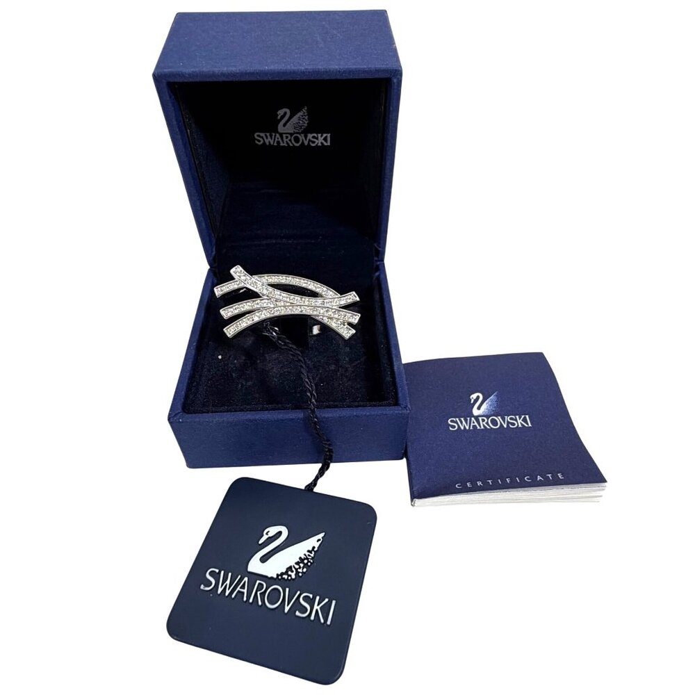 Swarovski Infinity Rhodium-plated Ring Crystals Size 8.5 w/ Certificate NIB